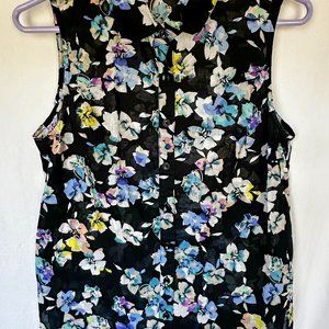 Coldwater Creek Multi Color Floral Sleeveless Blouse